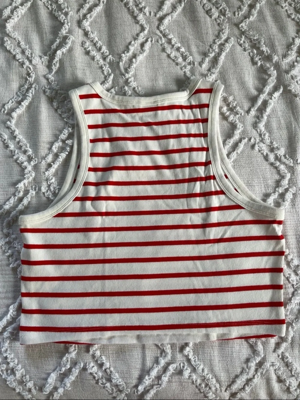 H&M Cropped Ribbed Tank Top